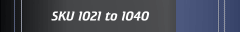 SKU 1021 to 1040